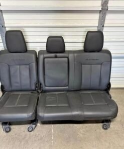 1999-2016 Ford Superduty f250 f350 black leather platinum rear seat For Sale