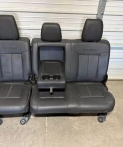 1999-2016 Ford Superduty f250 f350 black leather platinum rear seat For Sale