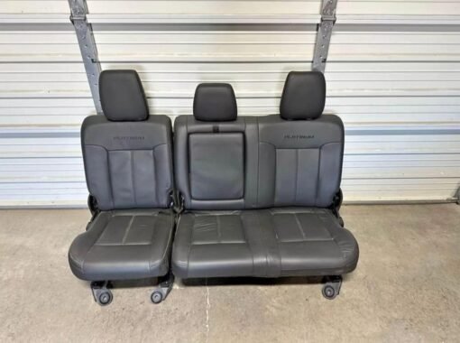 1999-2016 Ford Superduty f250 f350 black leather platinum rear seat For Sale